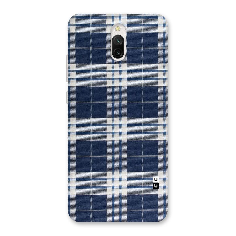 Blue White Check Back Case for Redmi 8A Dual