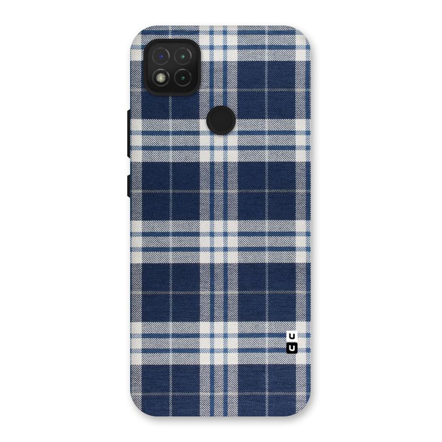Blue White Check Back Case for Redmi 9