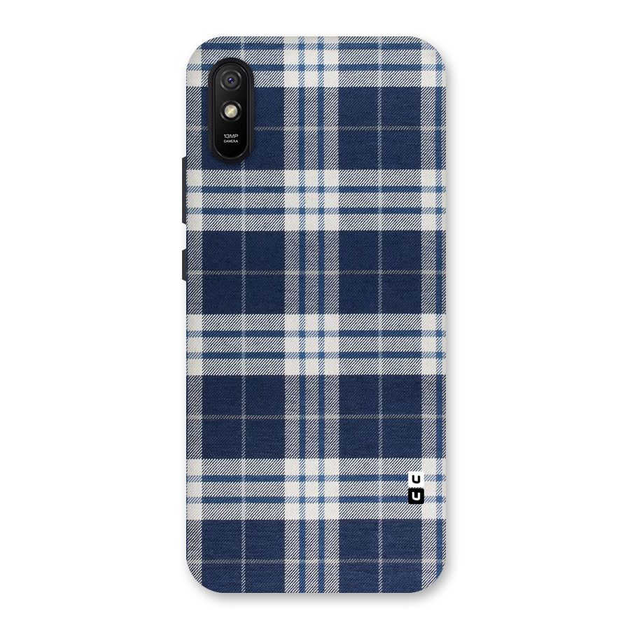 Blue White Check Back Case for Redmi 9A