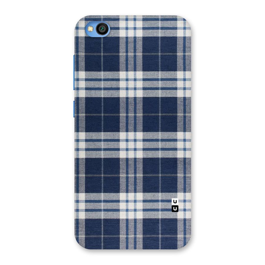 Blue White Check Back Case for Redmi Go