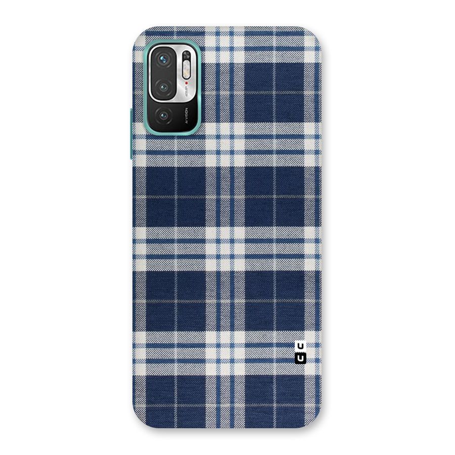 Blue White Check Back Case for Redmi Note 10T 5G