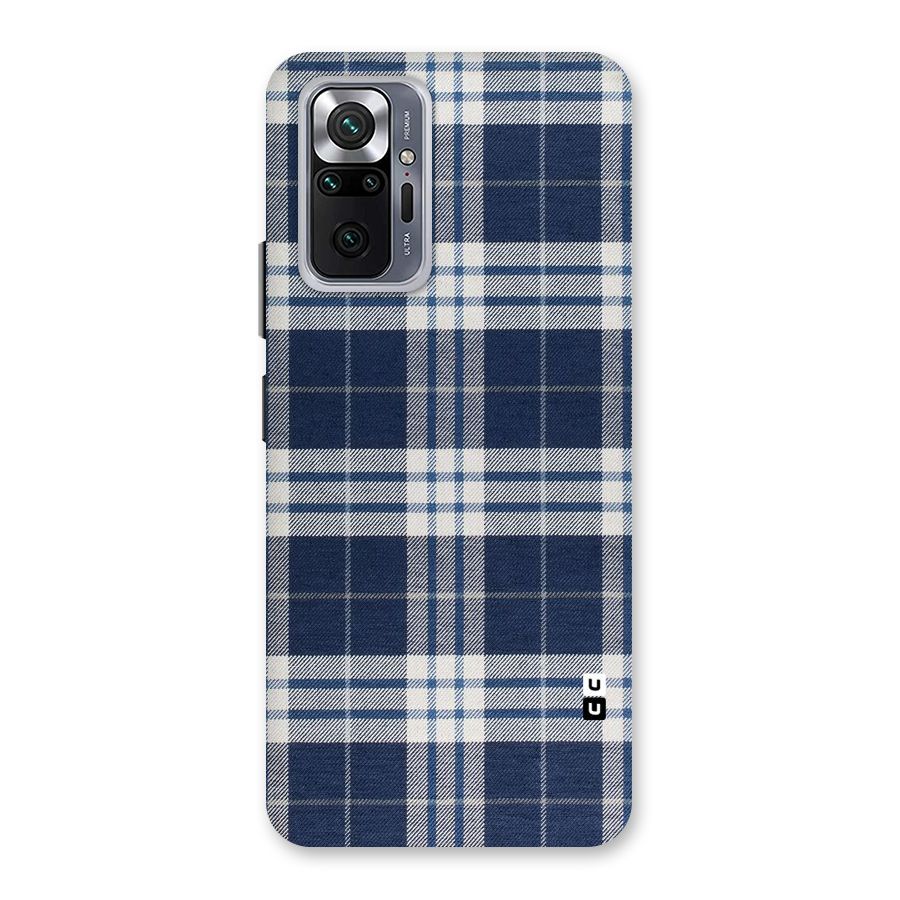 Blue White Check Back Case for Redmi Note 10 Pro