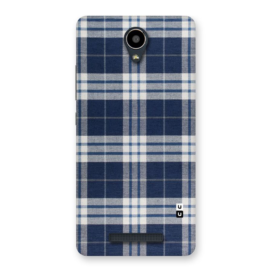 Blue White Check Back Case for Redmi Note 2