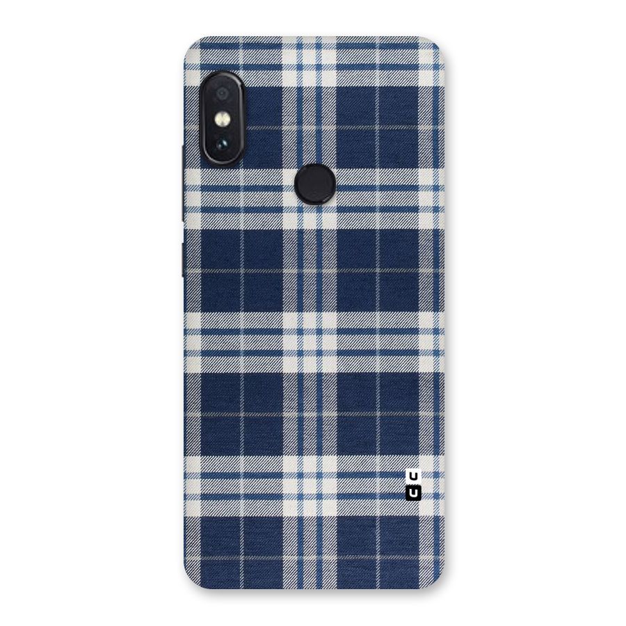 Blue White Check Back Case for Redmi Note 5 Pro
