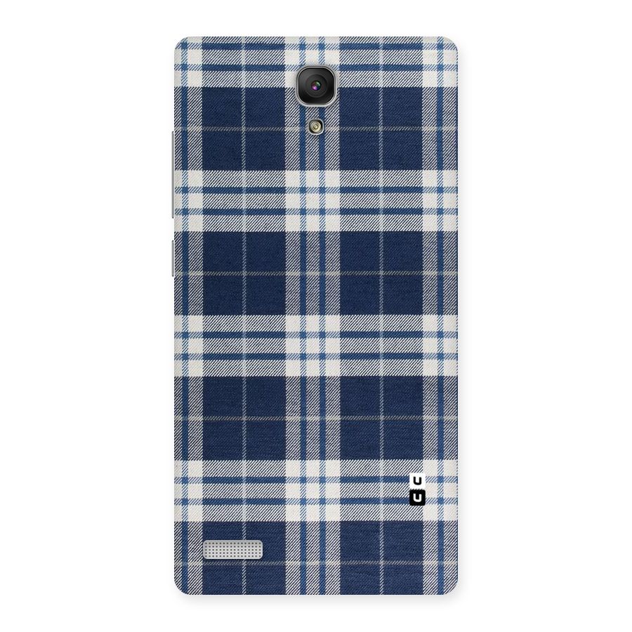 Blue White Check Back Case for Redmi Note Prime