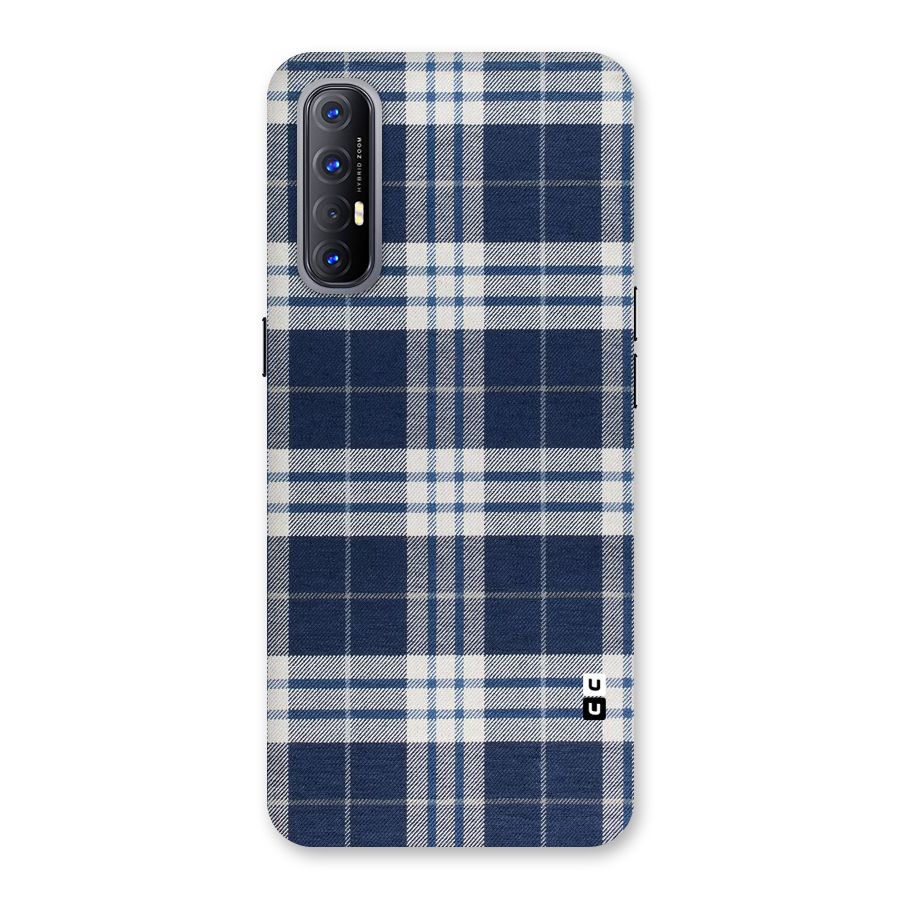 Blue White Check Back Case for Reno3 Pro