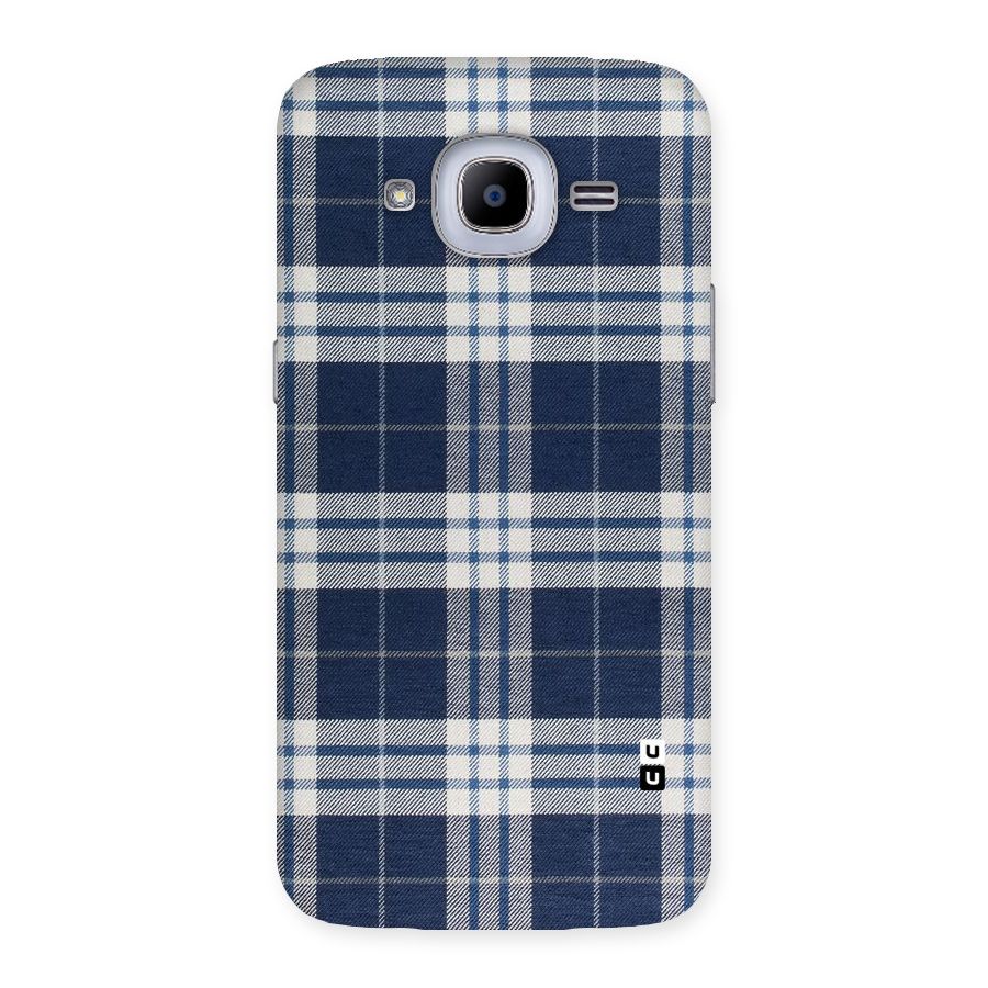 Blue White Check Back Case for Samsung Galaxy J2 2016