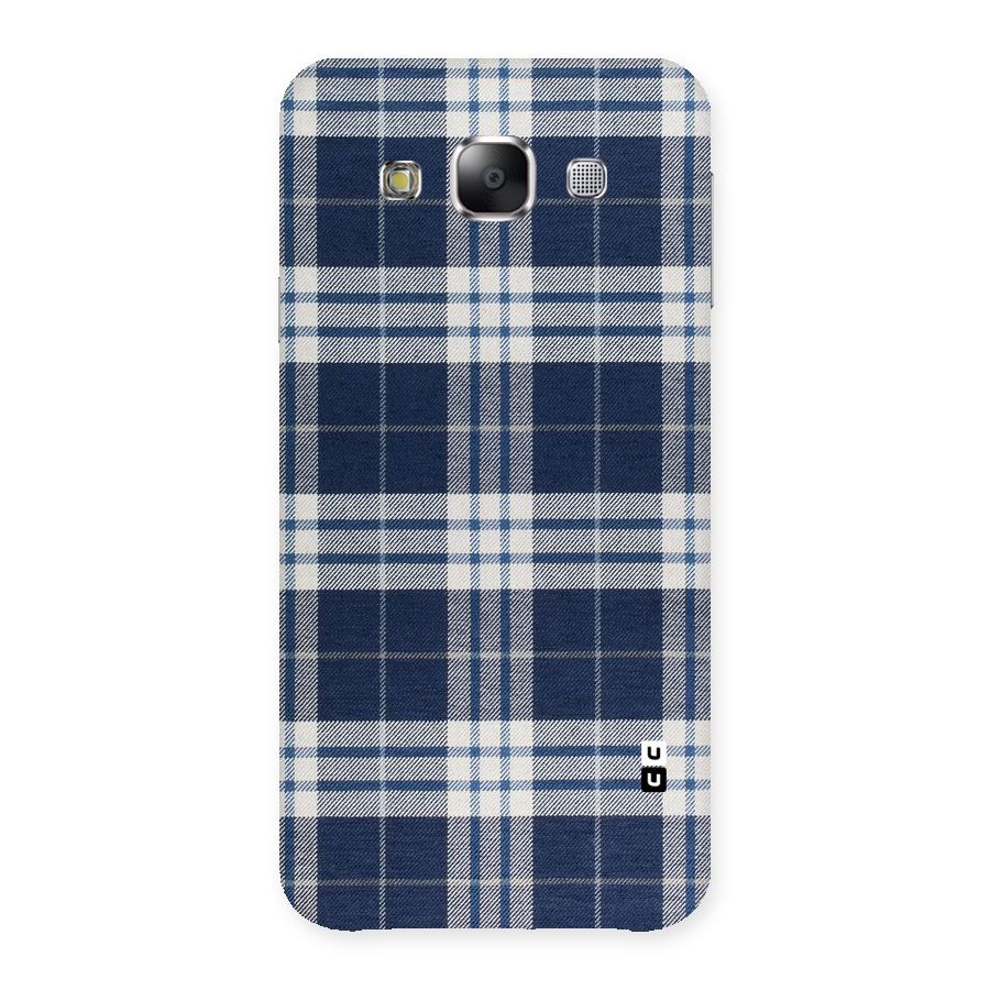 Blue White Check Back Case for Samsung Galaxy E5
