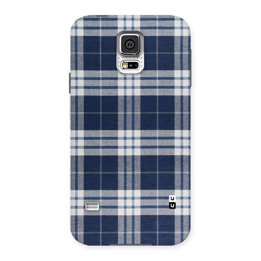 Blue White Check Back Case for Samsung Galaxy S5