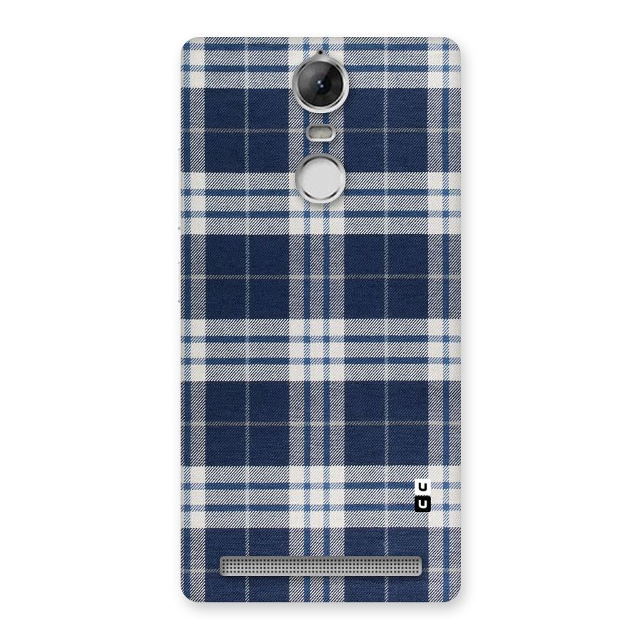 Blue White Check Back Case for Vibe K5 Note