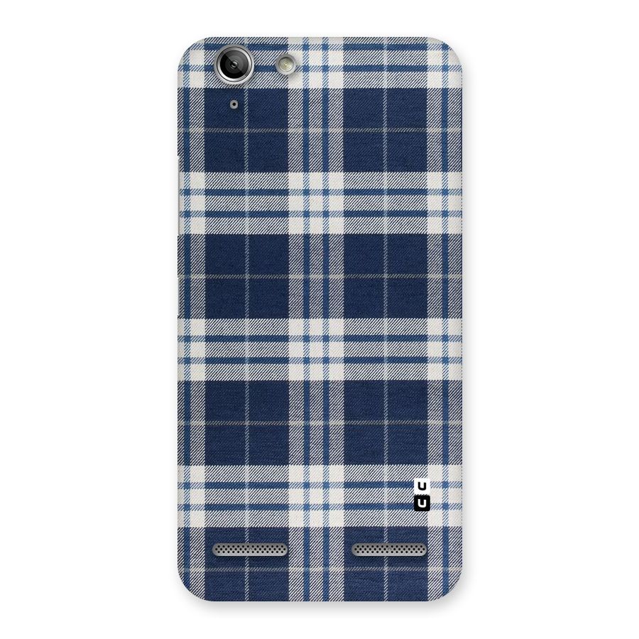 Blue White Check Back Case for Vibe K5 Plus