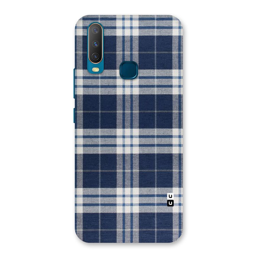 Blue White Check Back Case for Vivo U10