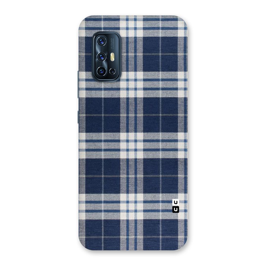 Blue White Check Back Case for Vivo V17