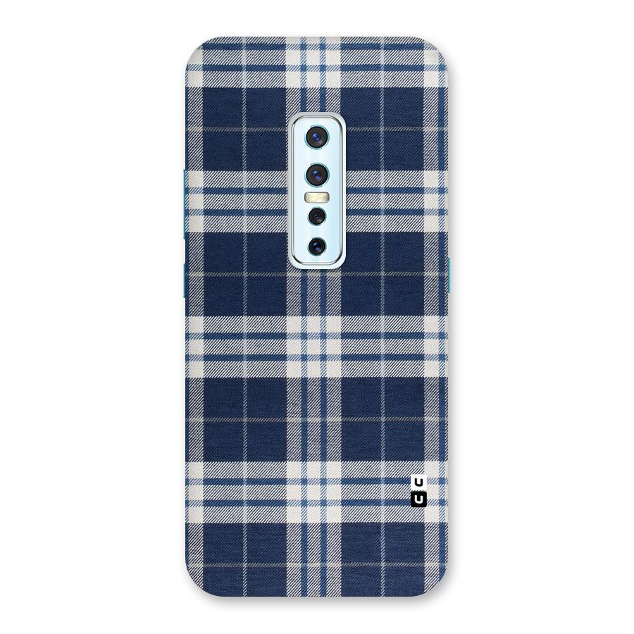 Blue White Check Back Case for Vivo V17 Pro