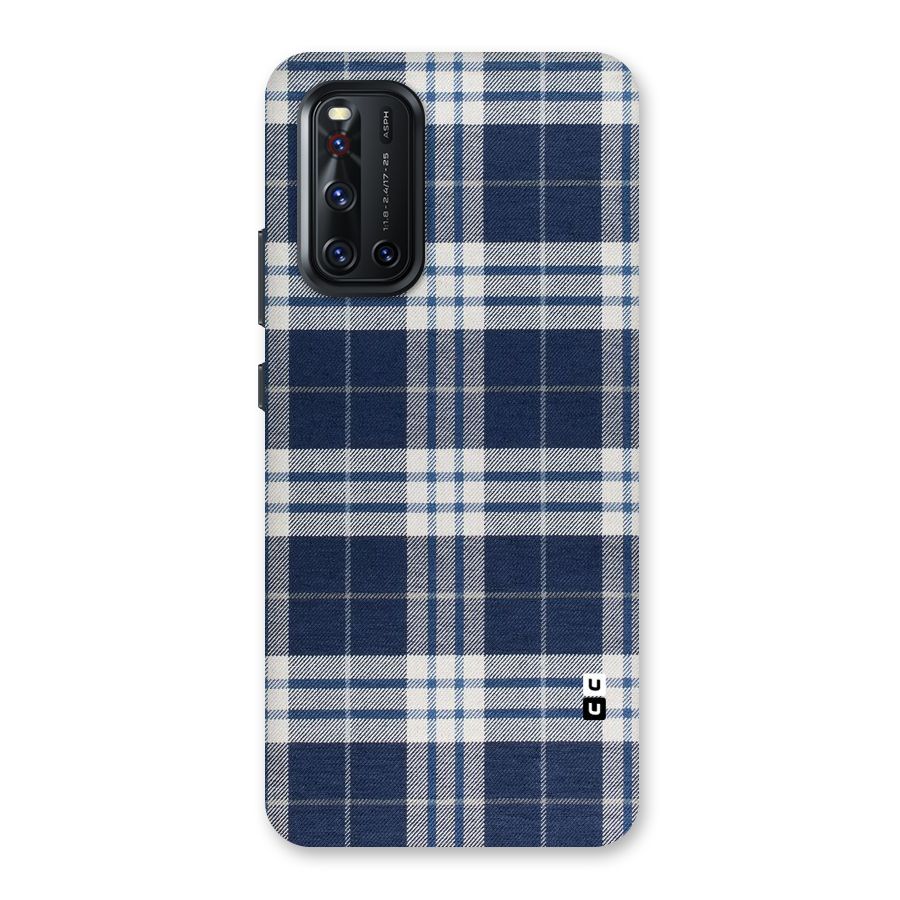 Blue White Check Back Case for Vivo V19