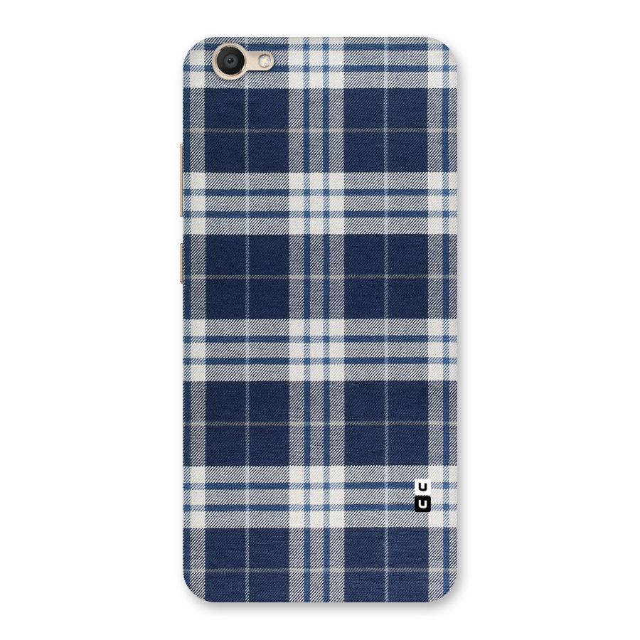 Blue White Check Back Case for Vivo V5