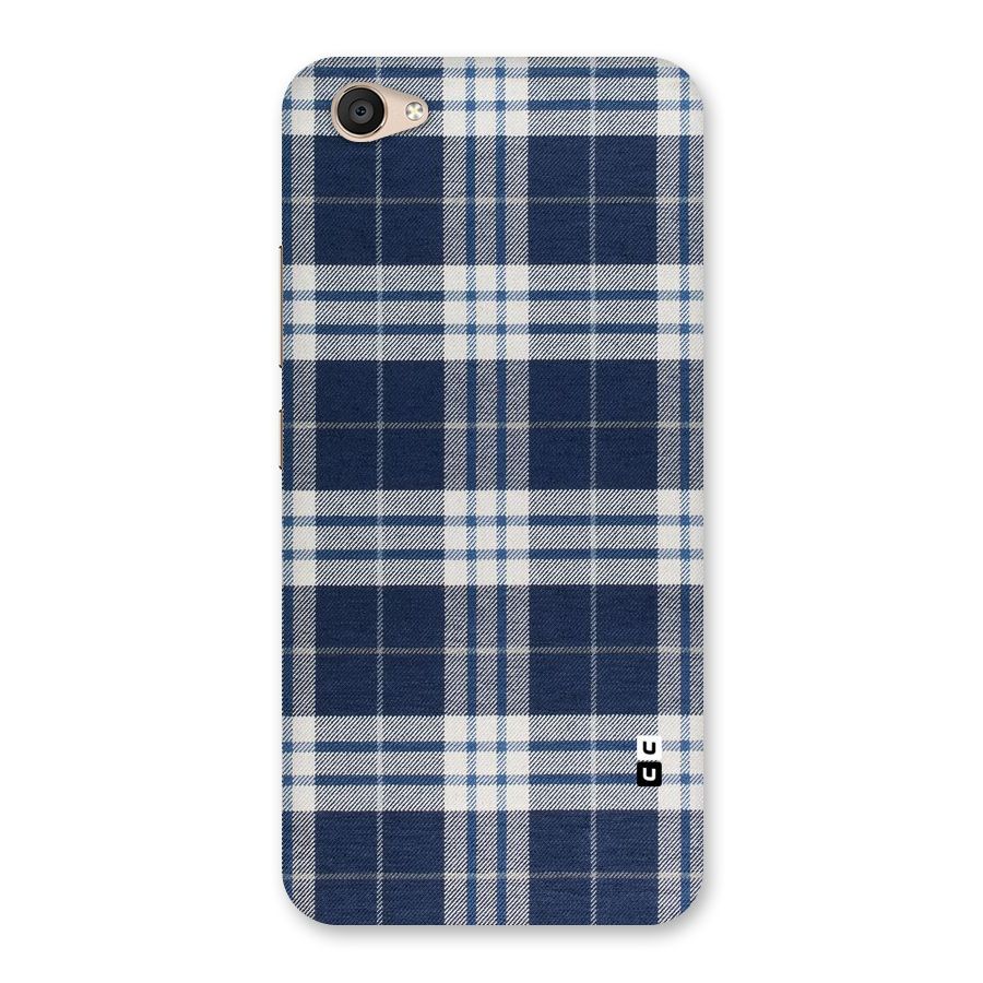 Blue White Check Back Case for Vivo V5 Plus