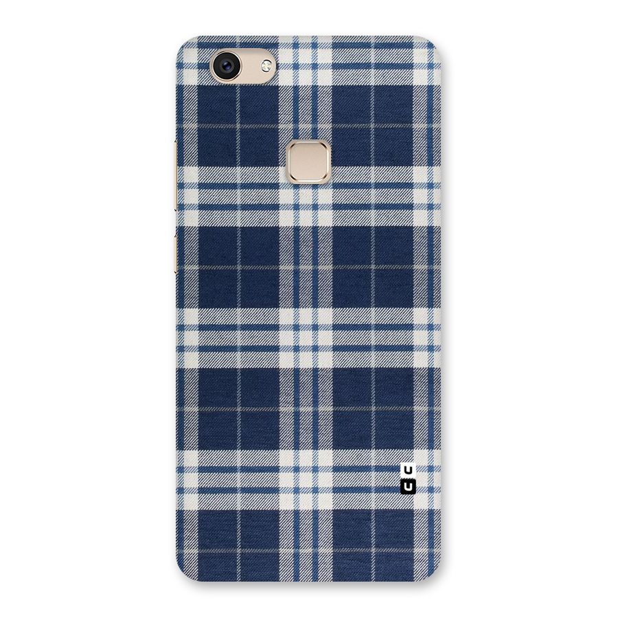 Blue White Check Back Case for Vivo V7