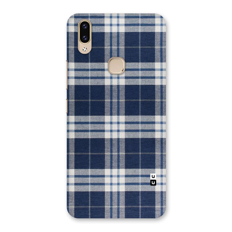 Blue White Check Back Case for Vivo V9 Youth