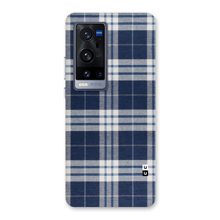 Blue White Check Back Case for Vivo X60 Pro Plus