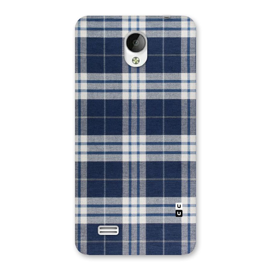 Blue White Check Back Case for Vivo Y21