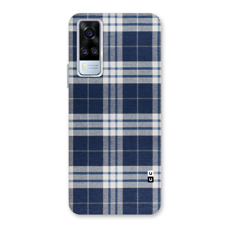 Blue White Check Back Case for Vivo Y51A