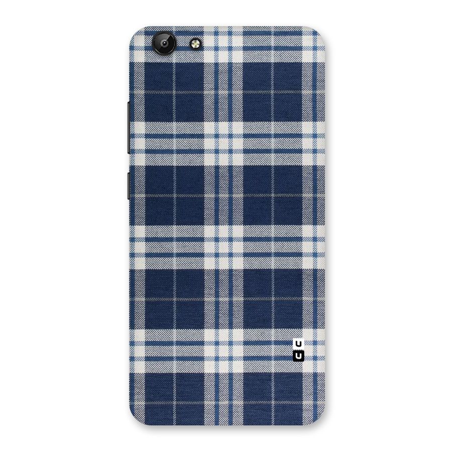 Blue White Check Back Case for Vivo Y69