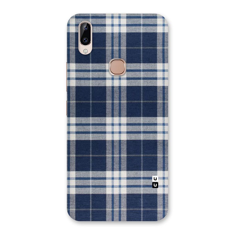 Blue White Check Back Case for Vivo Y83 Pro