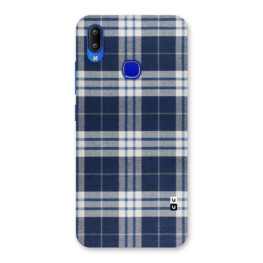 Blue White Check Back Case for Vivo Y91