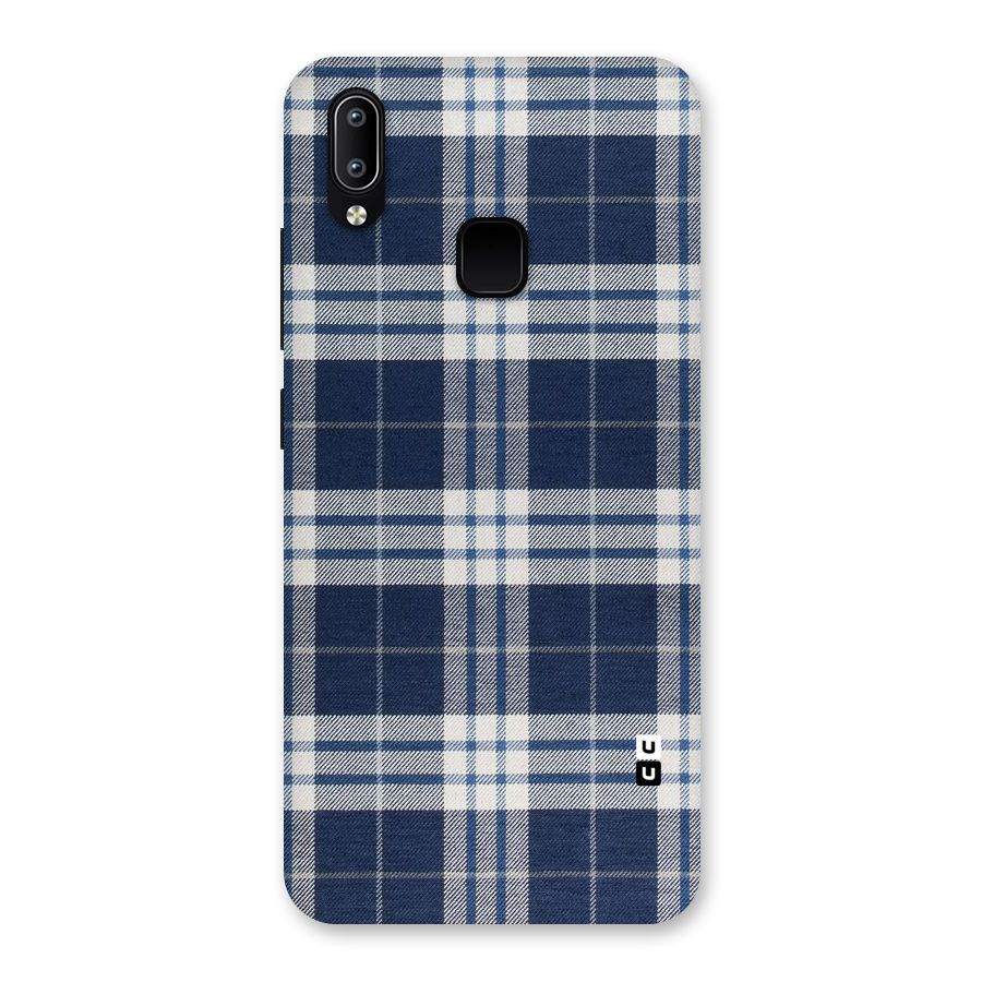 Blue White Check Back Case for Vivo Y93