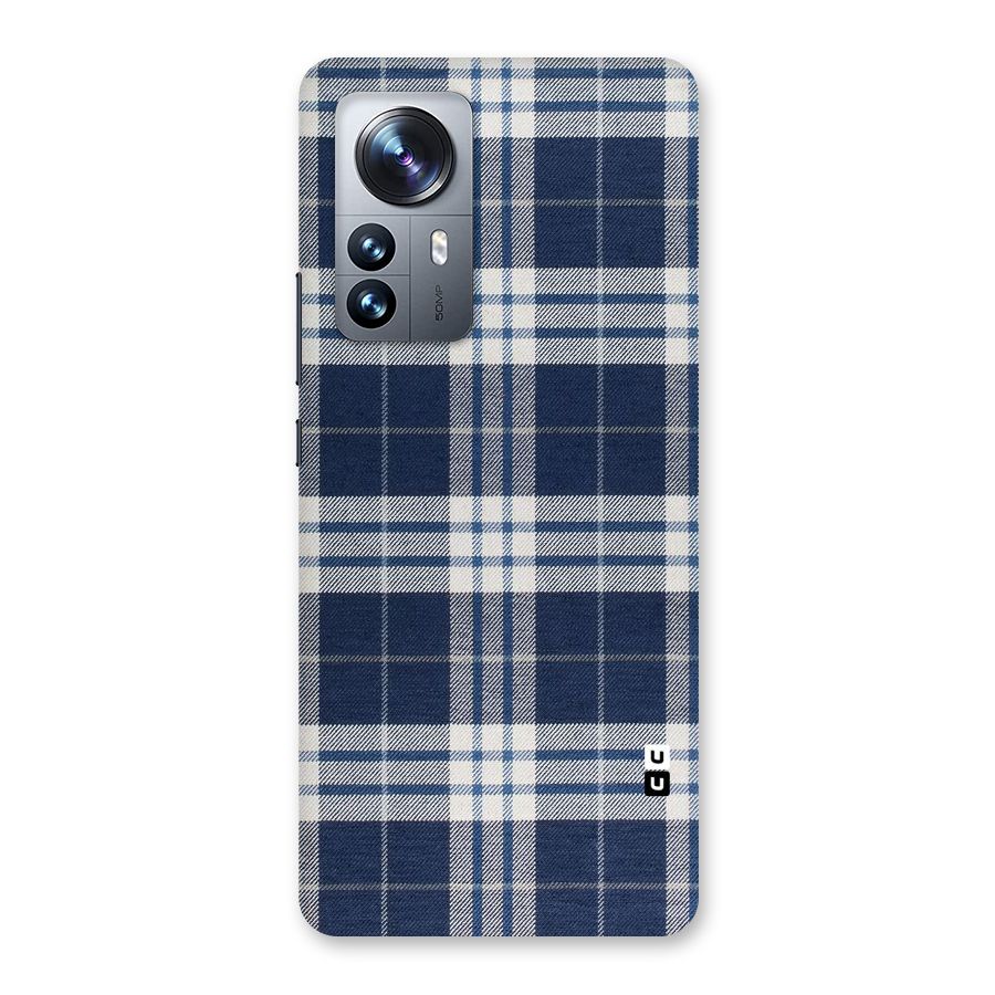 Blue White Check Back Case for Xiaomi 12 Pro