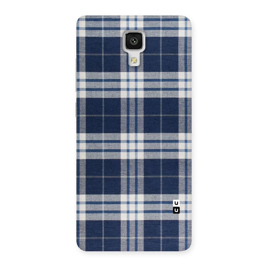 Blue White Check Back Case for Xiaomi Mi 4