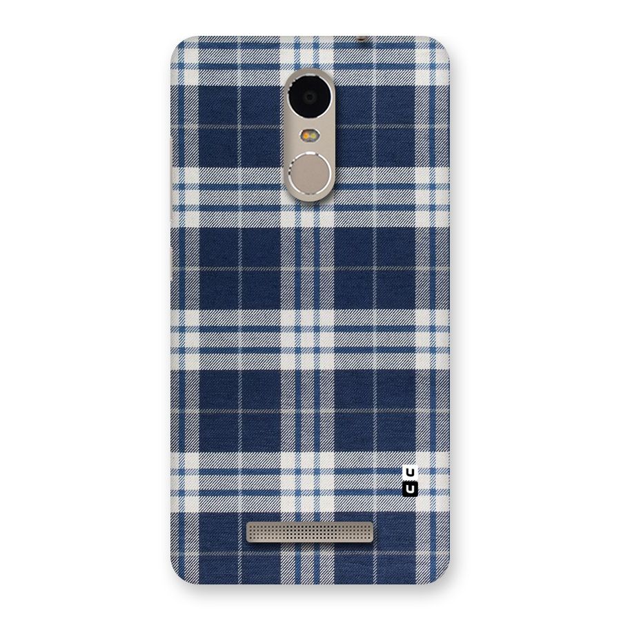 Blue White Check Back Case for Xiaomi Redmi Note 3
