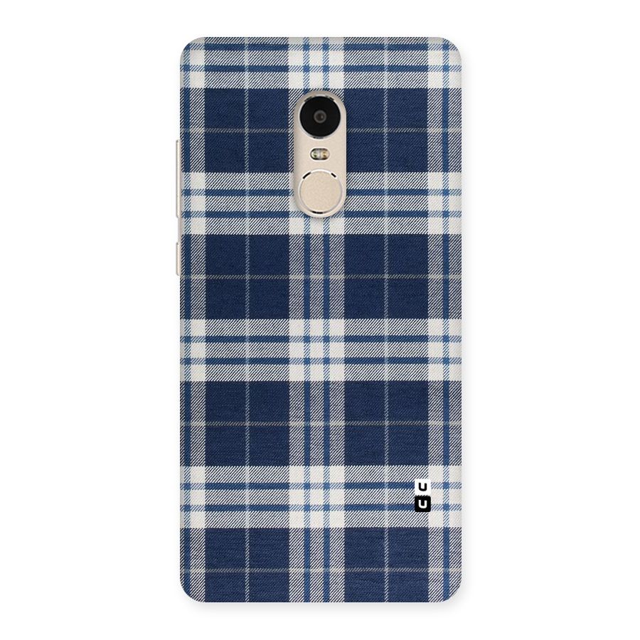 Blue White Check Back Case for Xiaomi Redmi Note 4