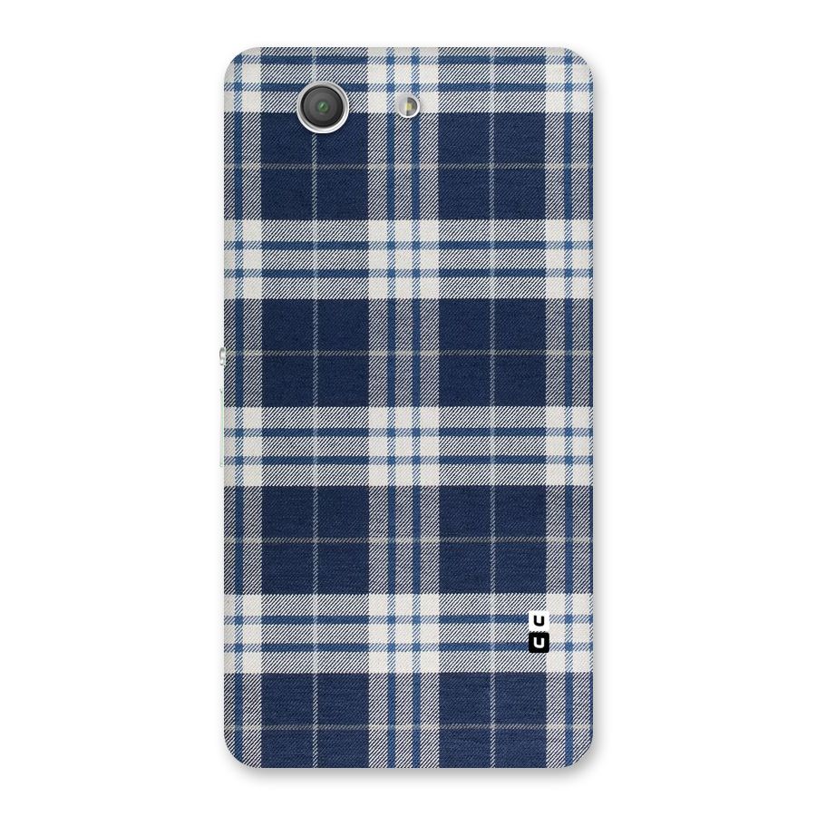 Blue White Check Back Case for Xperia Z3 Compact