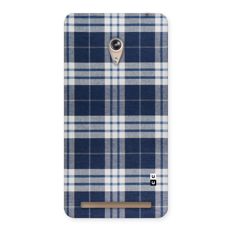 Blue White Check Back Case for Zenfone 6