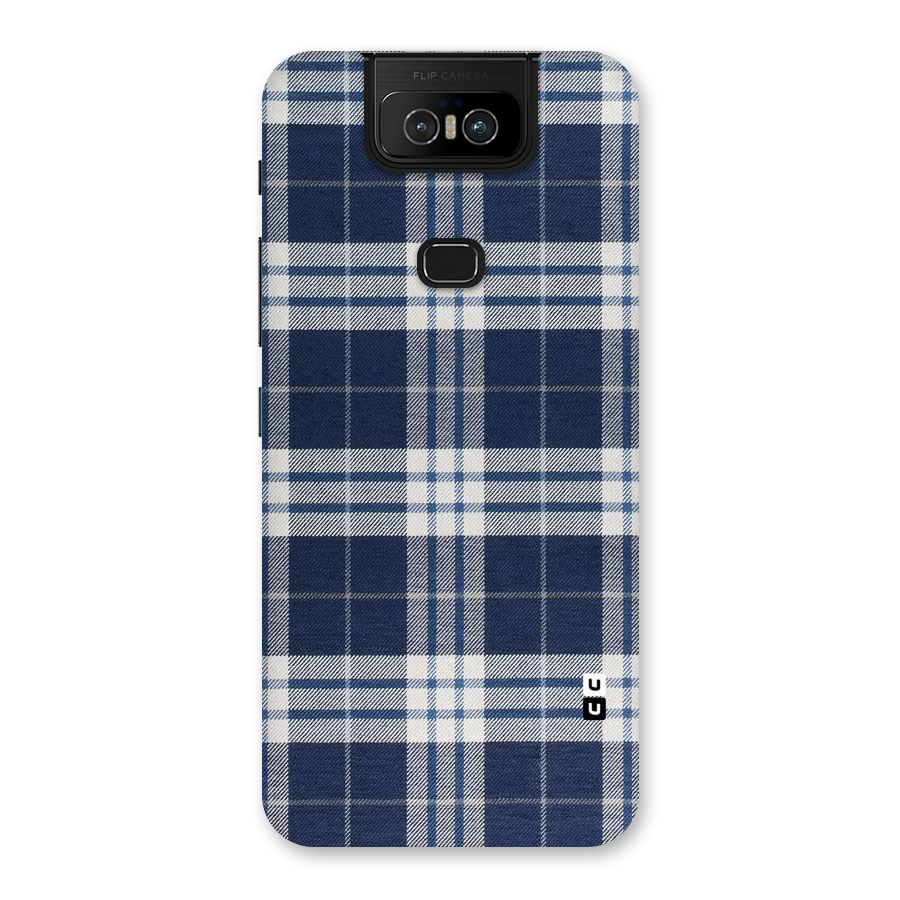 Blue White Check Back Case for Zenfone 6z