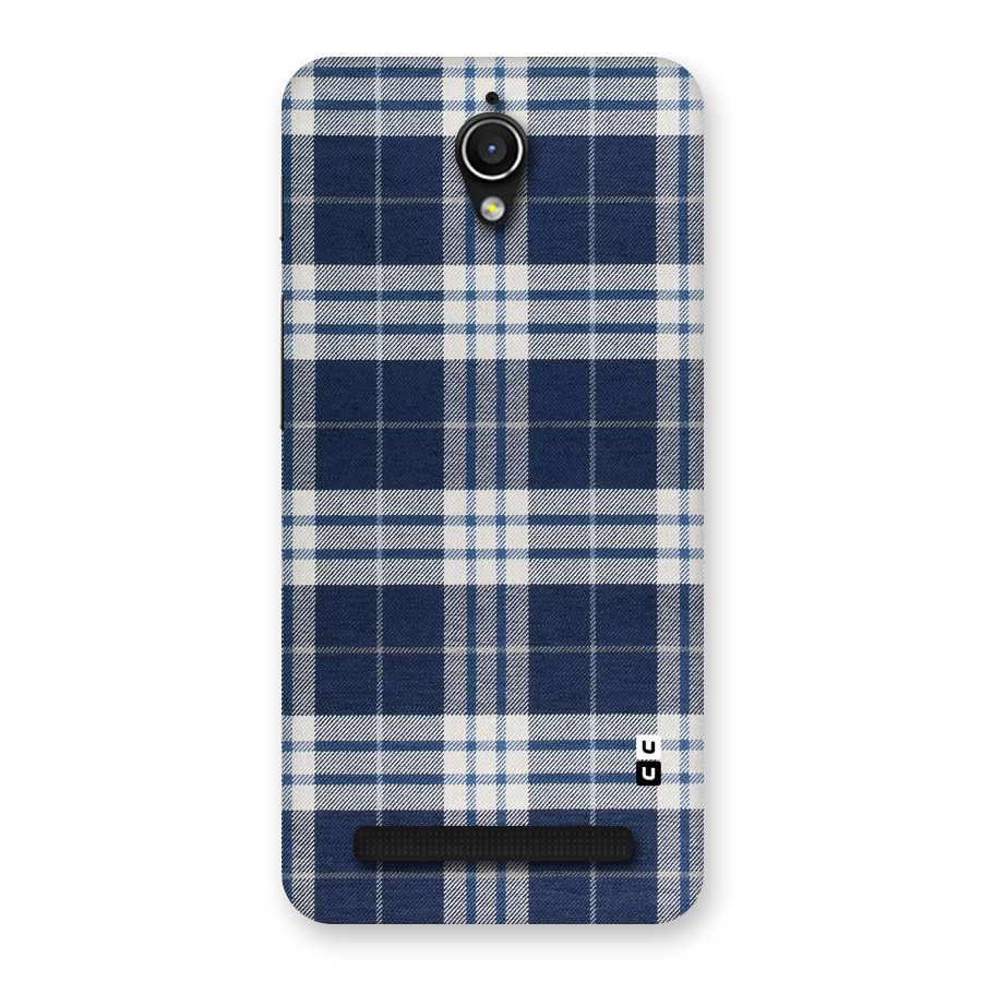 Blue White Check Back Case for Zenfone Go