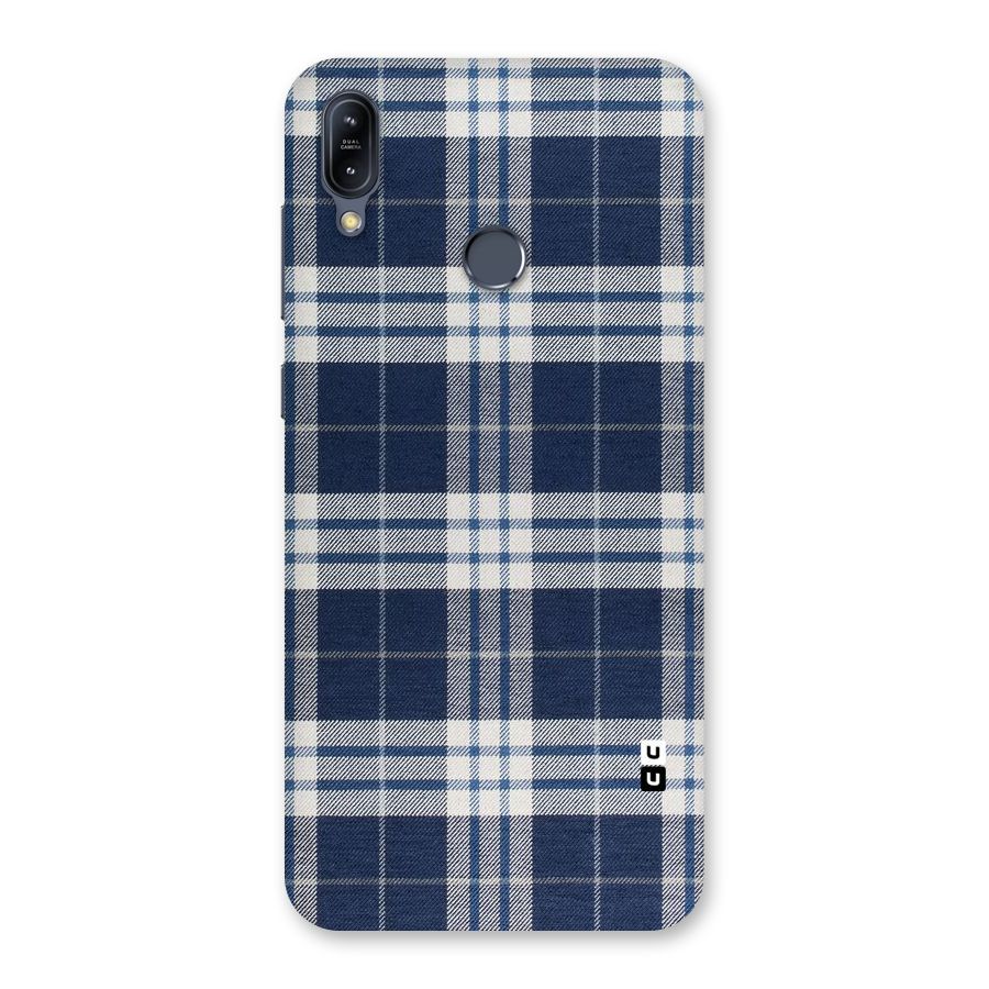 Blue White Check Back Case for Zenfone Max M2
