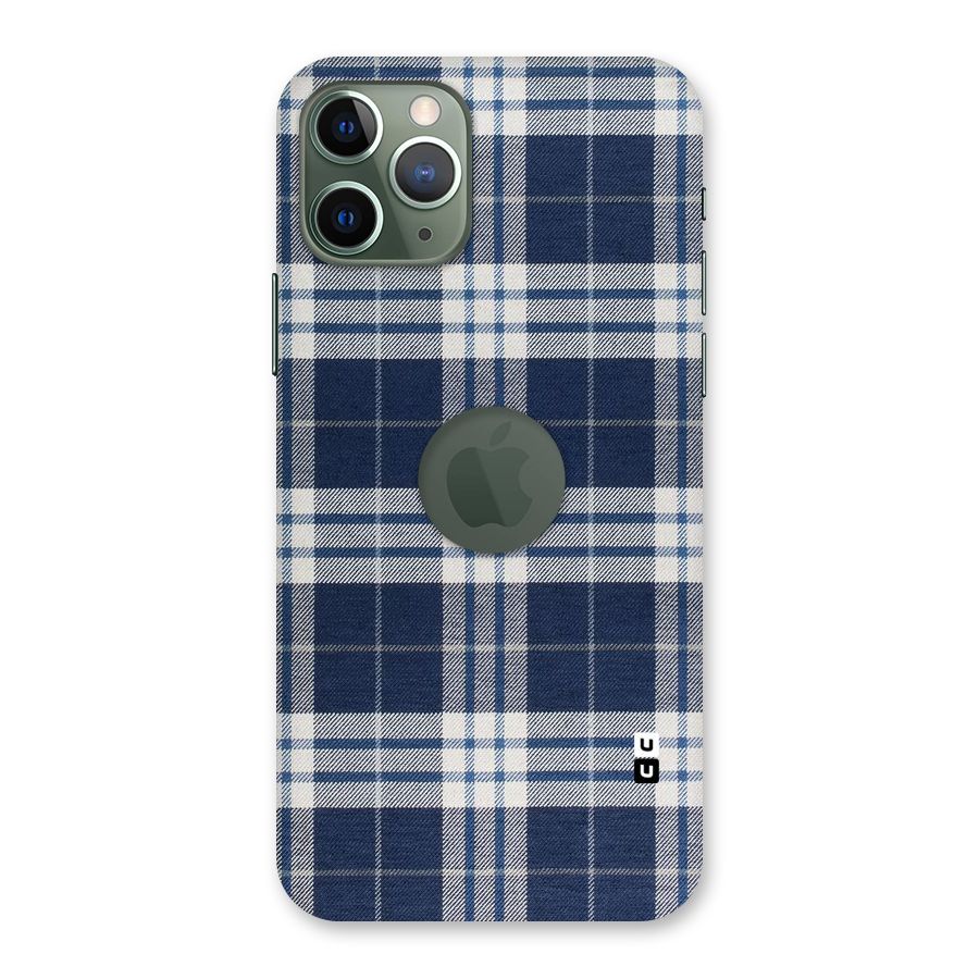 Blue White Check Back Case for iPhone 11 Pro Logo  Cut
