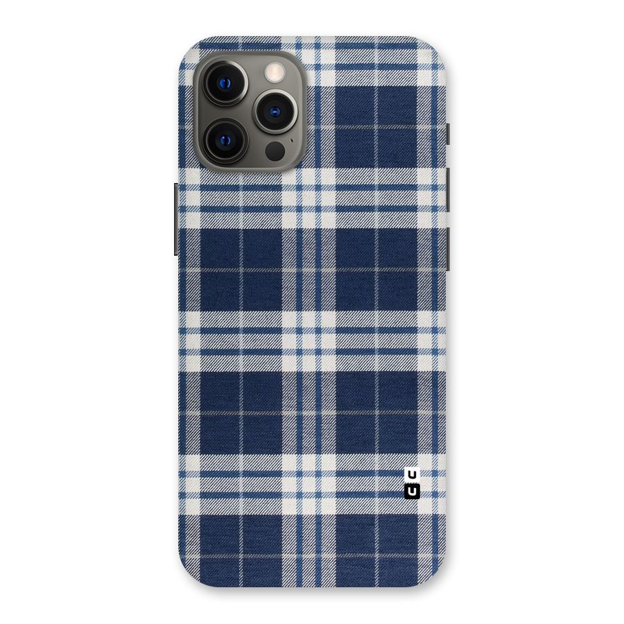 Blue White Check Back Case for iPhone 12 Pro Max