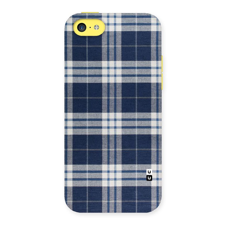 Blue White Check Back Case for iPhone 5C