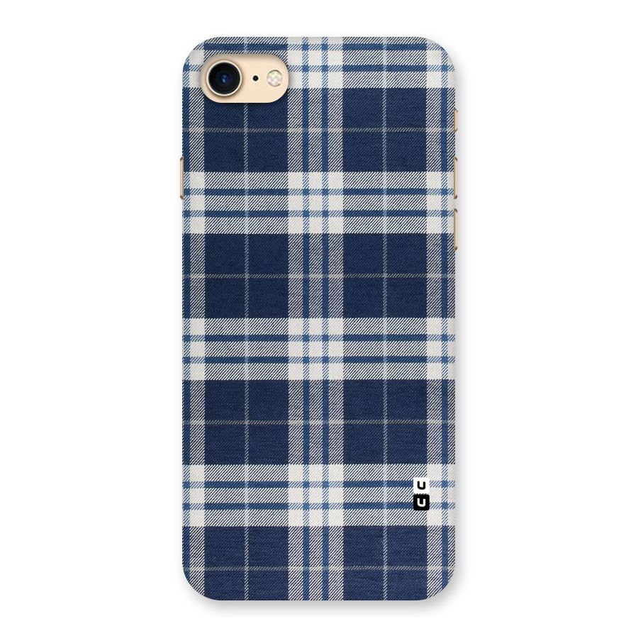 Blue White Check Back Case for iPhone 7