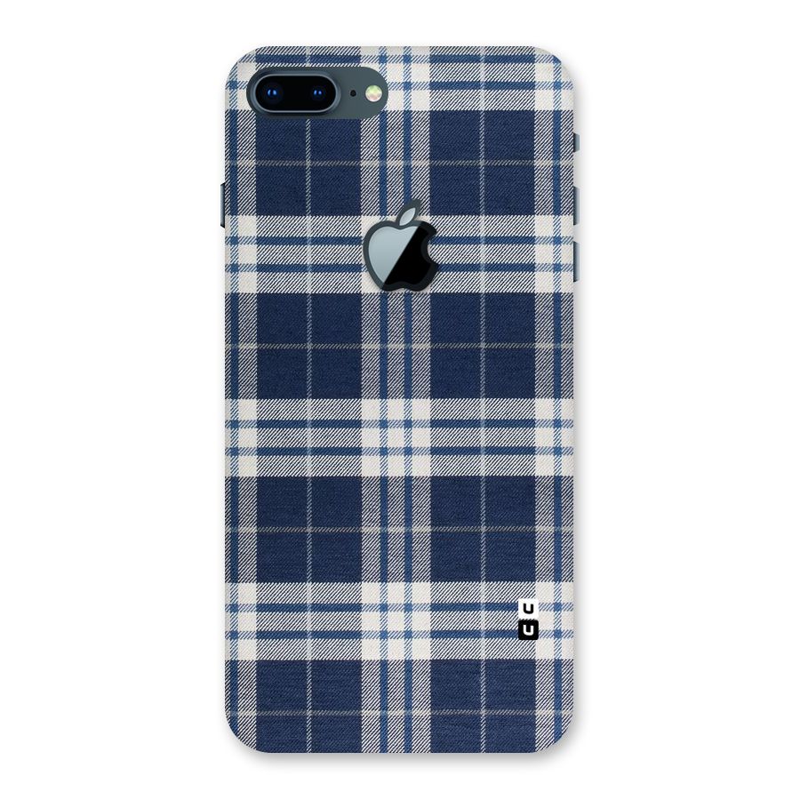 Blue White Check Back Case for iPhone 7 Plus Apple Cut