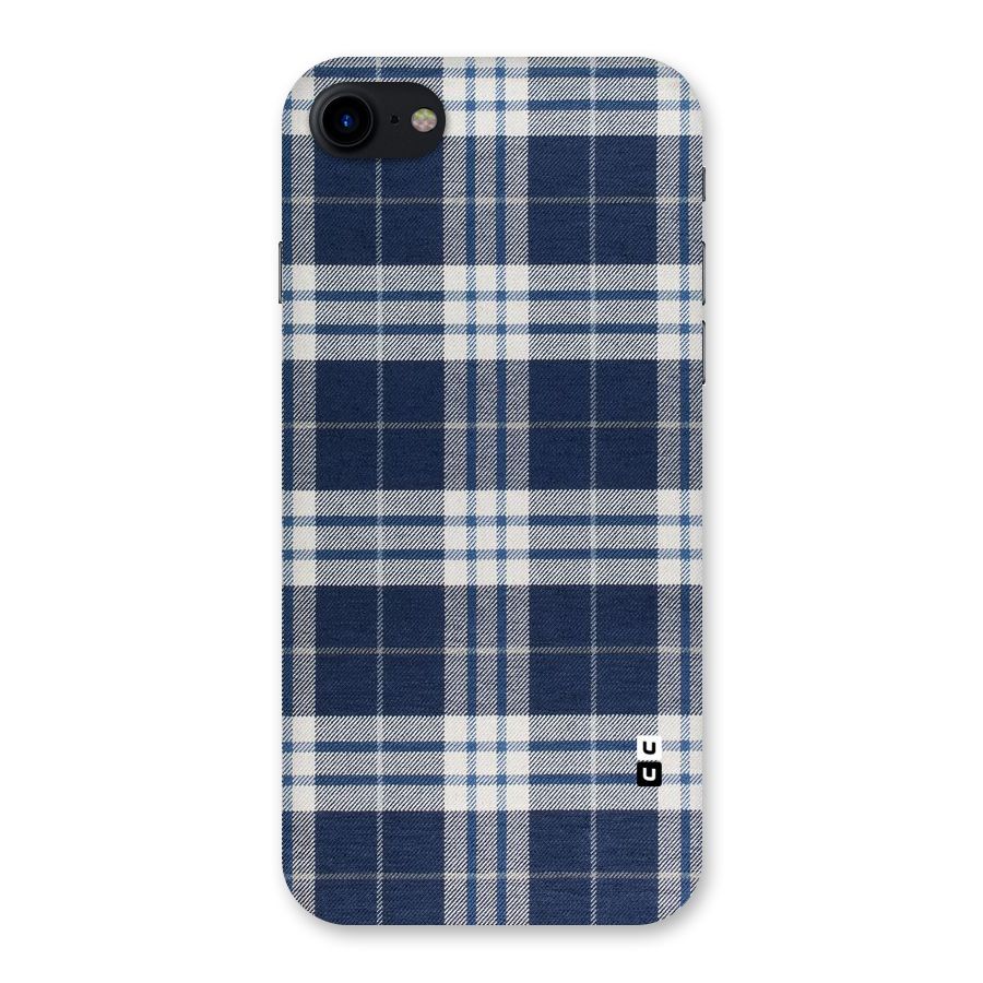 Blue White Check Back Case for iPhone SE 2020