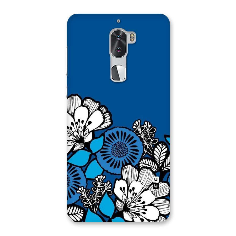 Blue White Flowers Back Case for Coolpad Cool 1