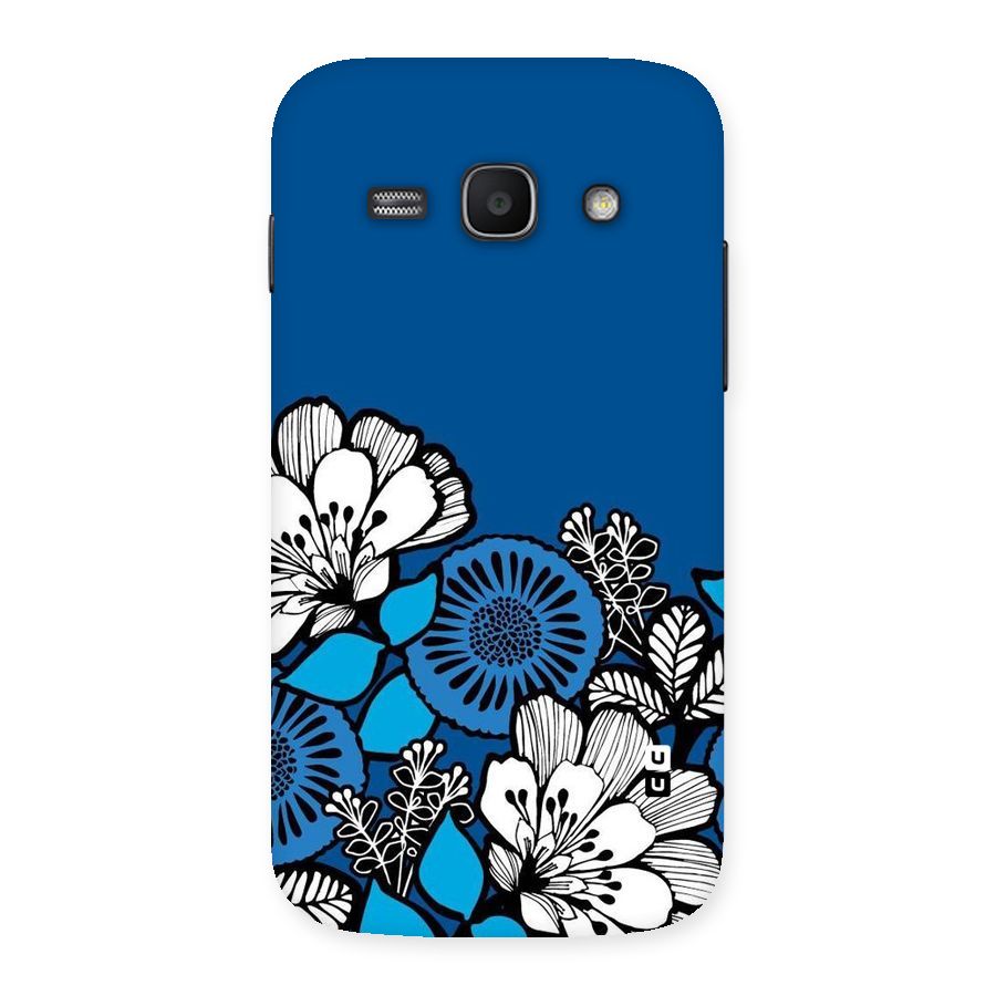Blue White Flowers Back Case for Galaxy Ace 3