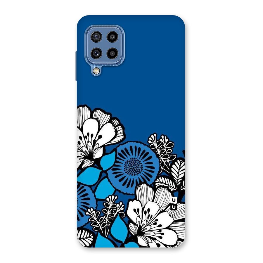 Blue White Flowers Back Case for Galaxy M32