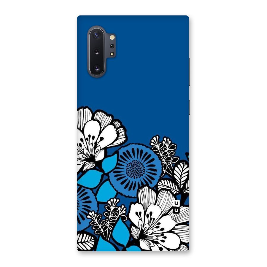 Blue White Flowers Back Case for Galaxy Note 10 Plus