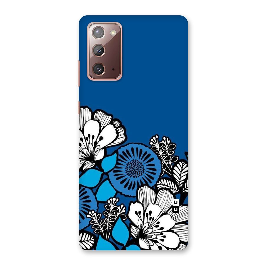Blue White Flowers Back Case for Galaxy Note 20